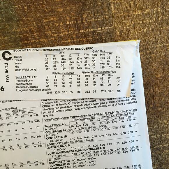 McCalls Sewing Pattern M6816 Girls Kidcore Fuzzy Monster Costume 7-14 UNCUT - Picture 3 of 4